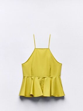 Zara Poplin Halter Top